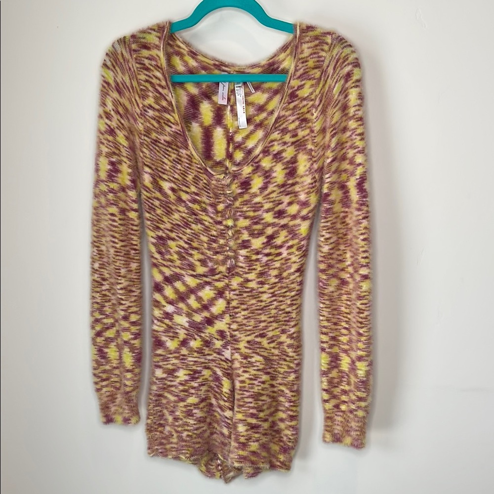 Urban Outfitters Purple and Yellow Cozy Pajama Onesies